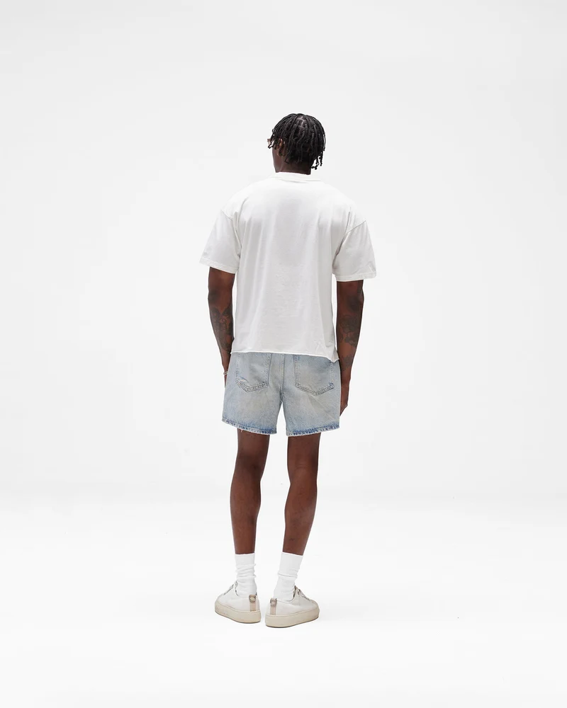 Busy Doing Nothing Denim Short - Dusty Blue