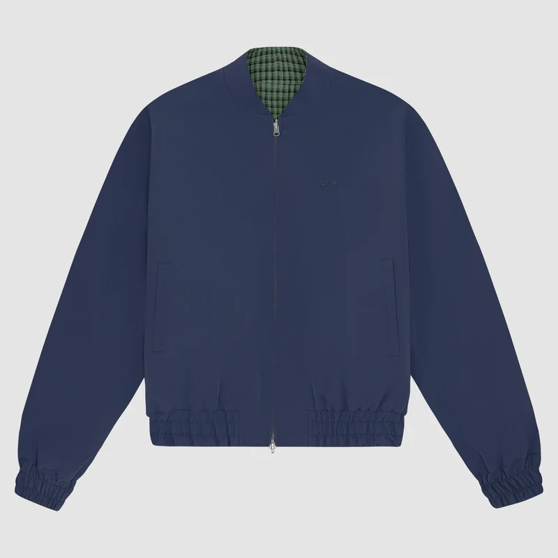 Veste réversible en nylon - marine/vert