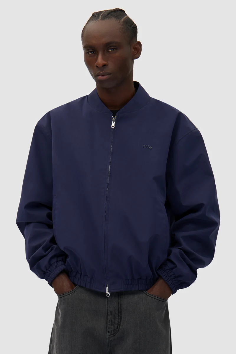 Veste réversible en nylon - marine/vert