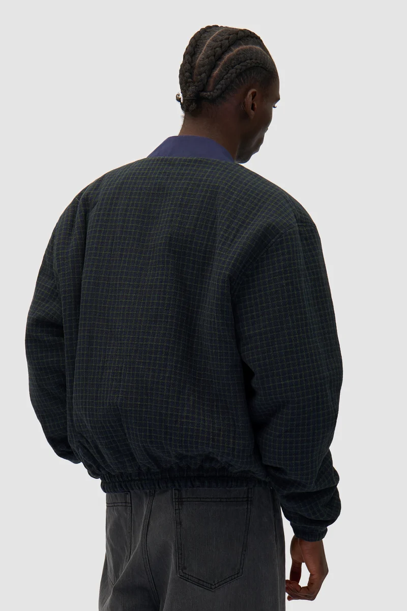 Veste réversible en nylon - marine/vert