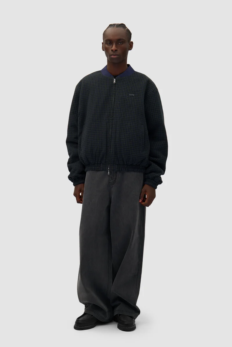 Veste réversible en nylon - marine/vert