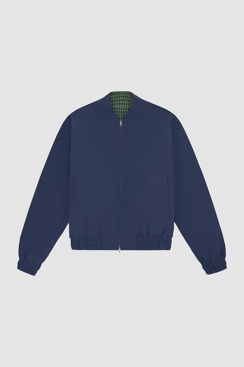 Veste réversible en nylon - marine/vert