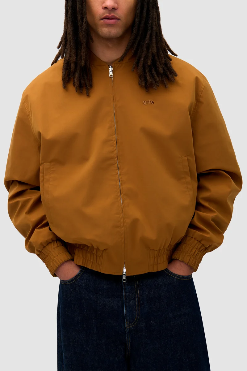 Veste réversible en nylon - Marron/Jaune