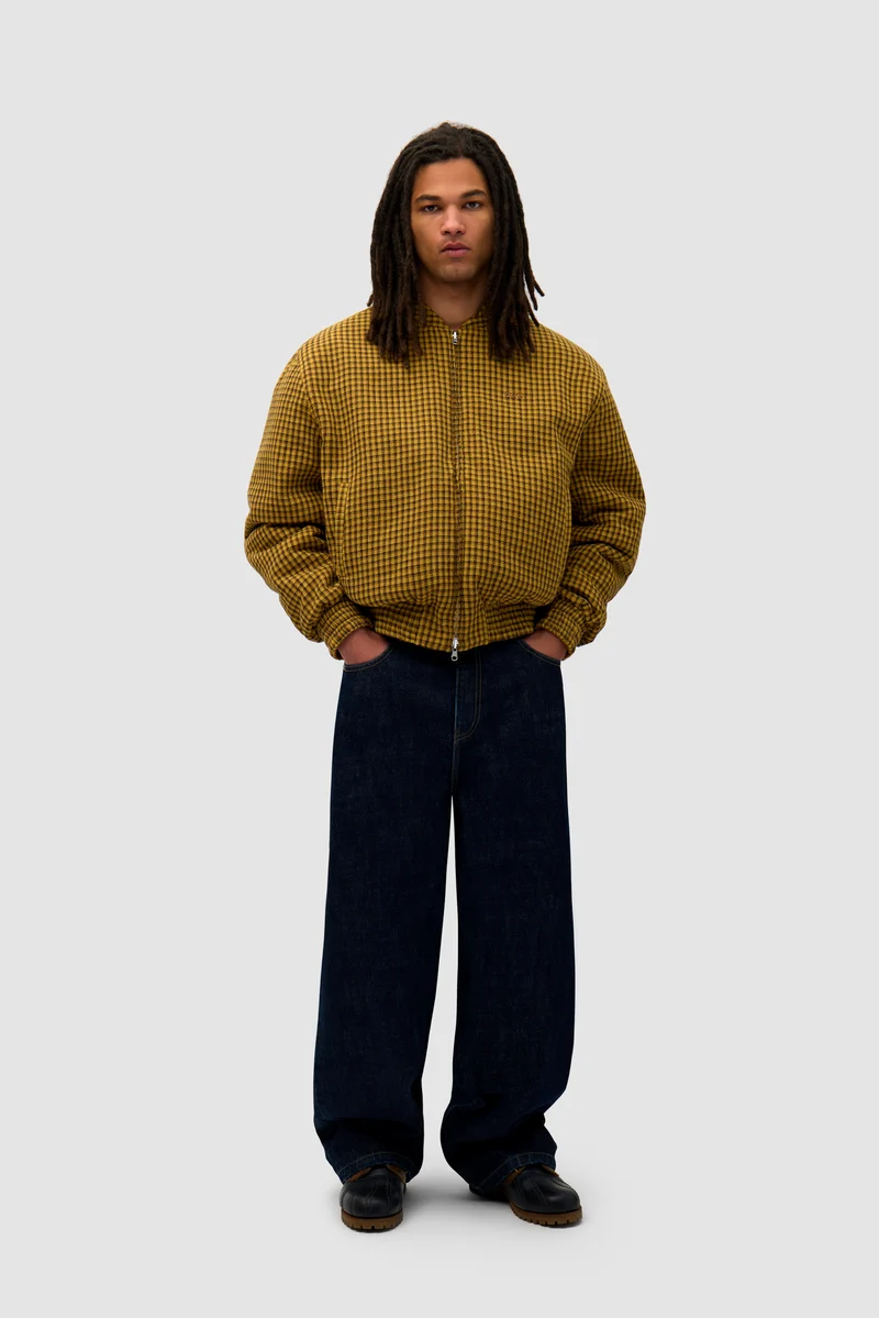 Veste réversible en nylon - Marron/Jaune