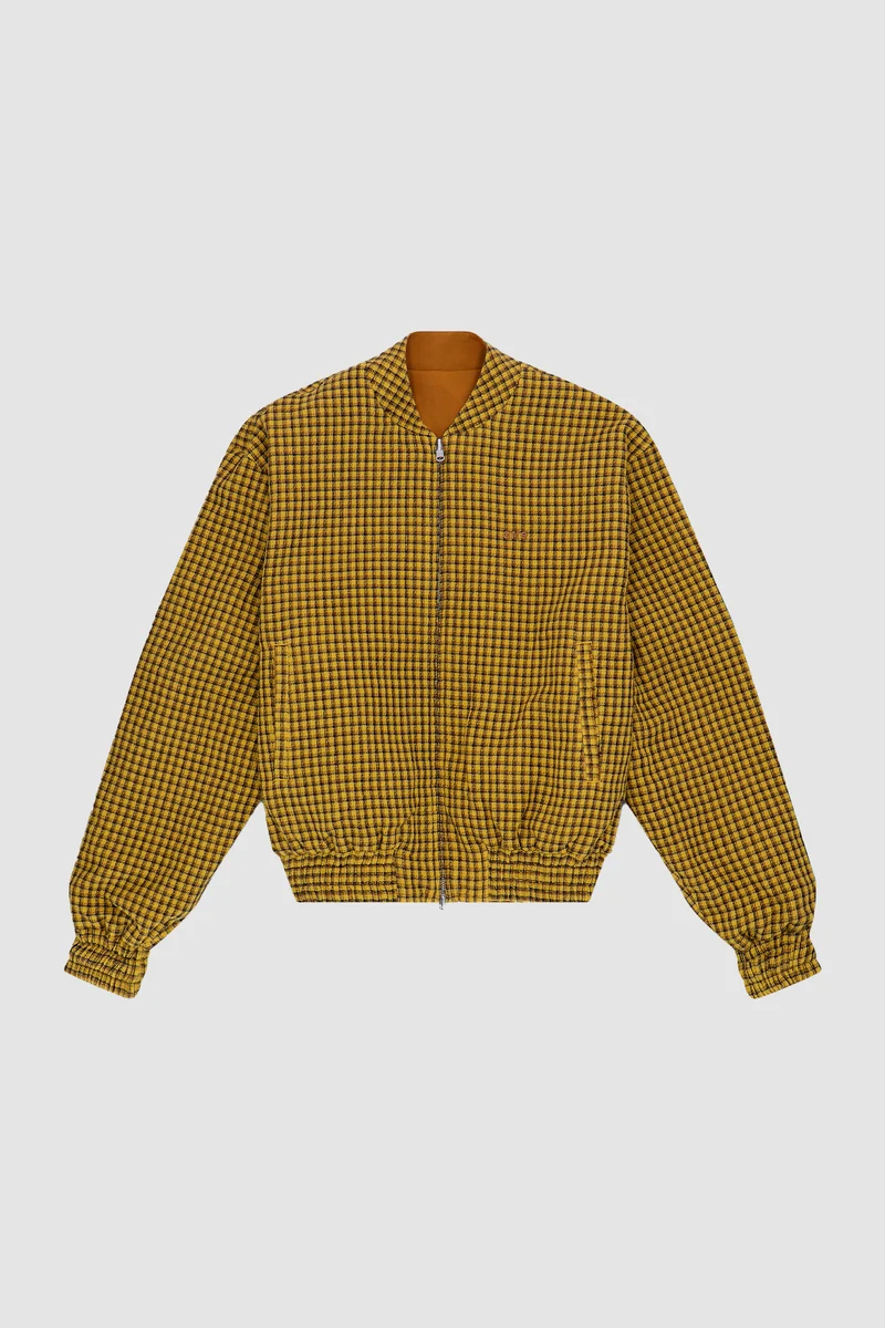 Veste réversible en nylon - Marron/Jaune