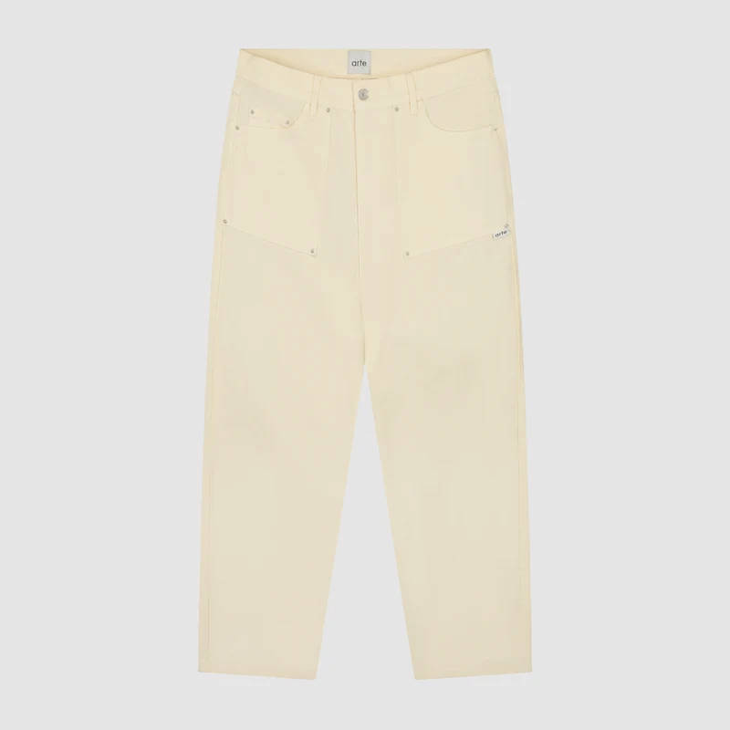 Pantalon en tissu Ripstop - Crème