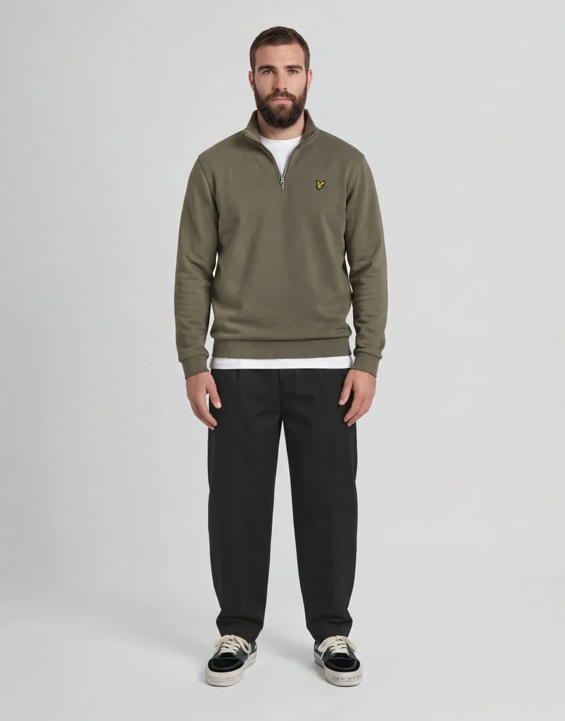 Cotton Loopback 1/4 Zip Sweatshirt