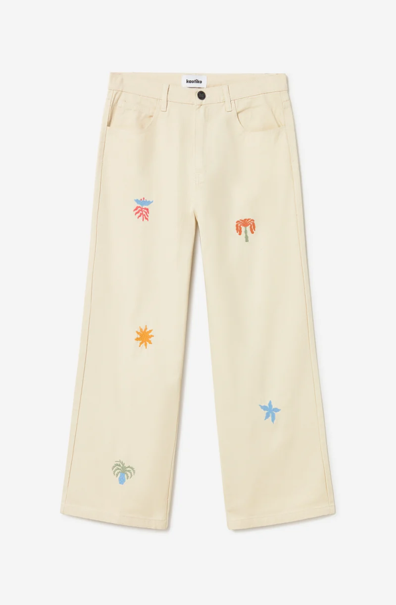 Pantalon baggy oversize Paradise Ivory
