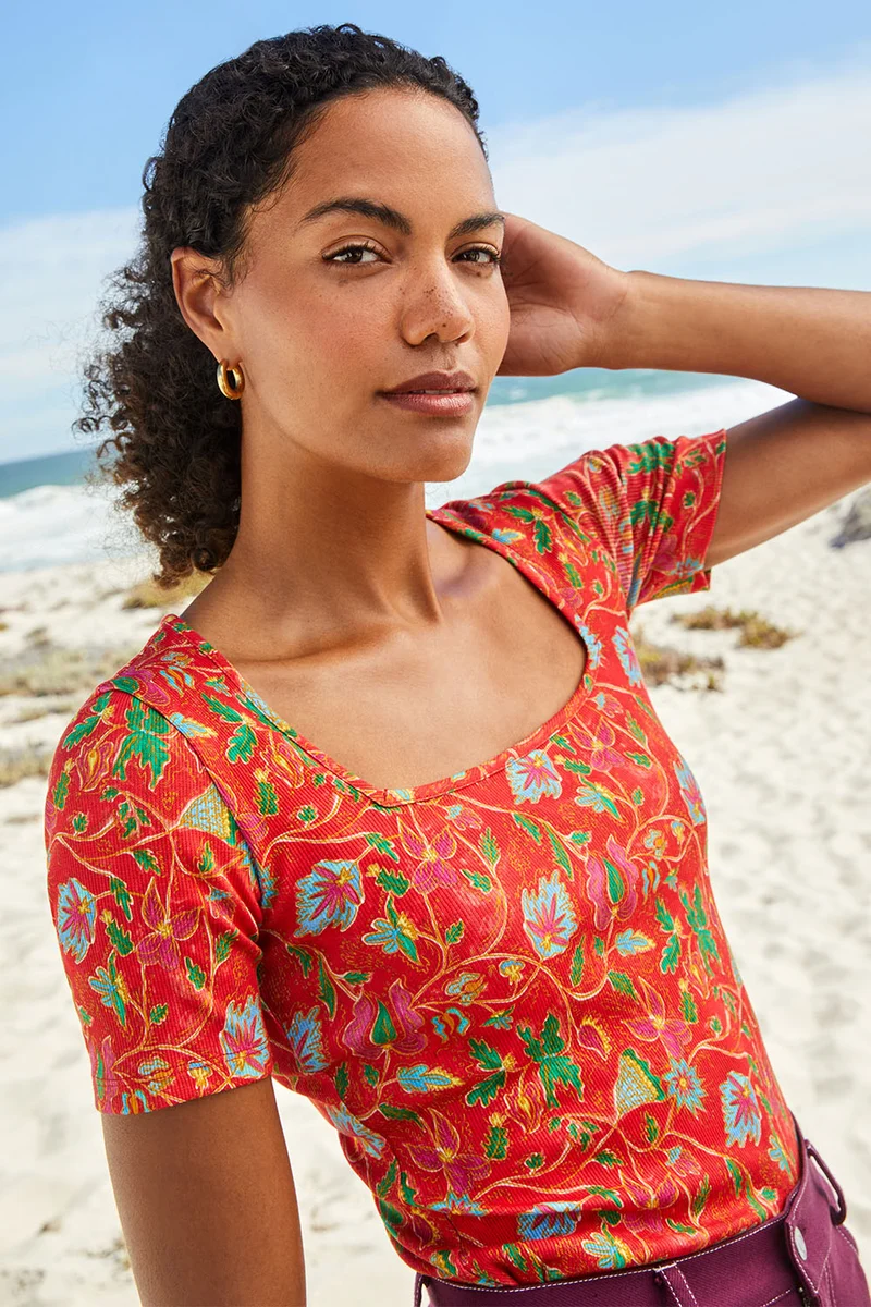 T-shirt Paresseuse en coton Java