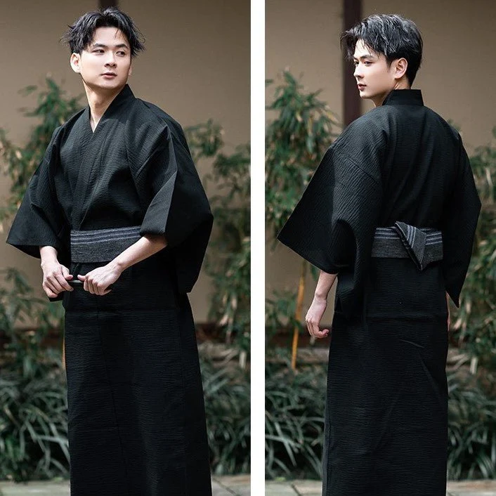 Kimono Japonais Noir Homme