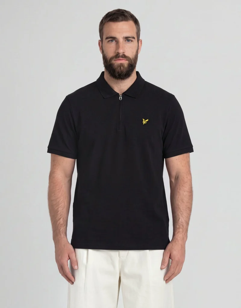 1/4 Zip Short Sleeve Polo Shirt
