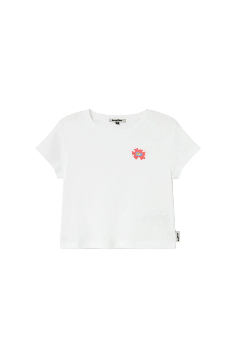 T-shirt Peony White