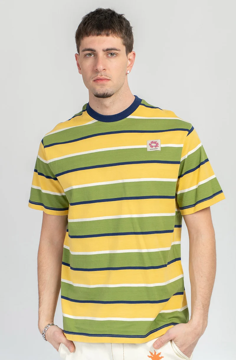 T-shirt Stripes Island Yellow/Green