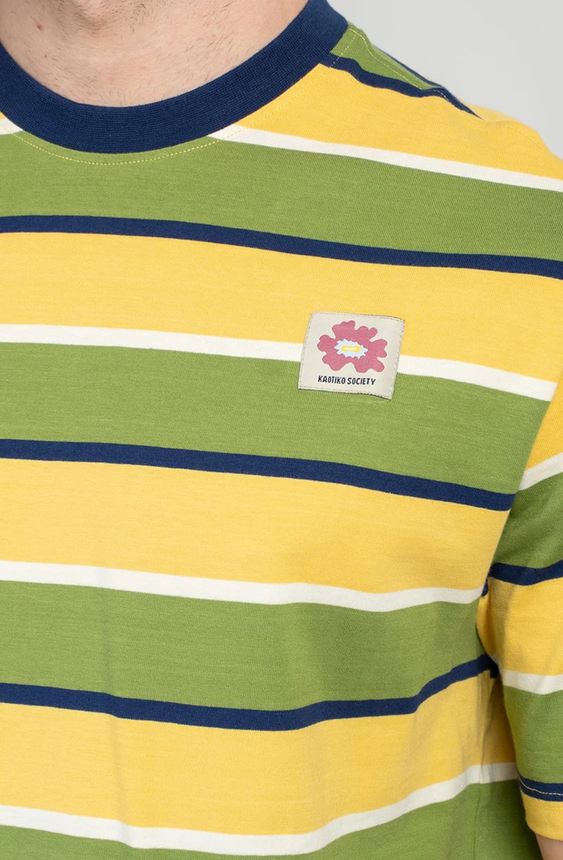 T-shirt Stripes Island Yellow/Green