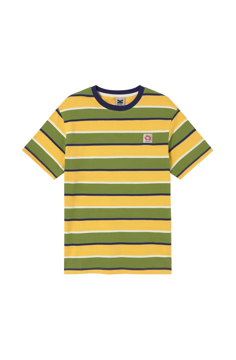 T-shirt Stripes Island Yellow/Green