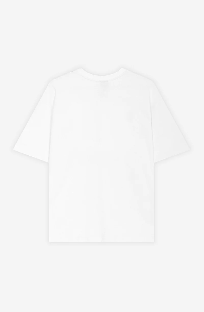 T-shirt court Paws & Relax en coton biologique blanc