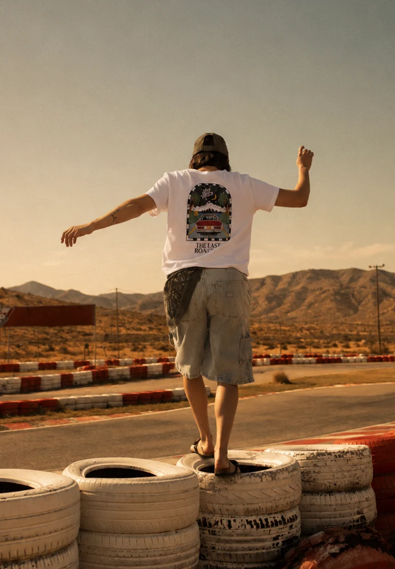 T-shirt The Last Road Trip Organic Cotton White