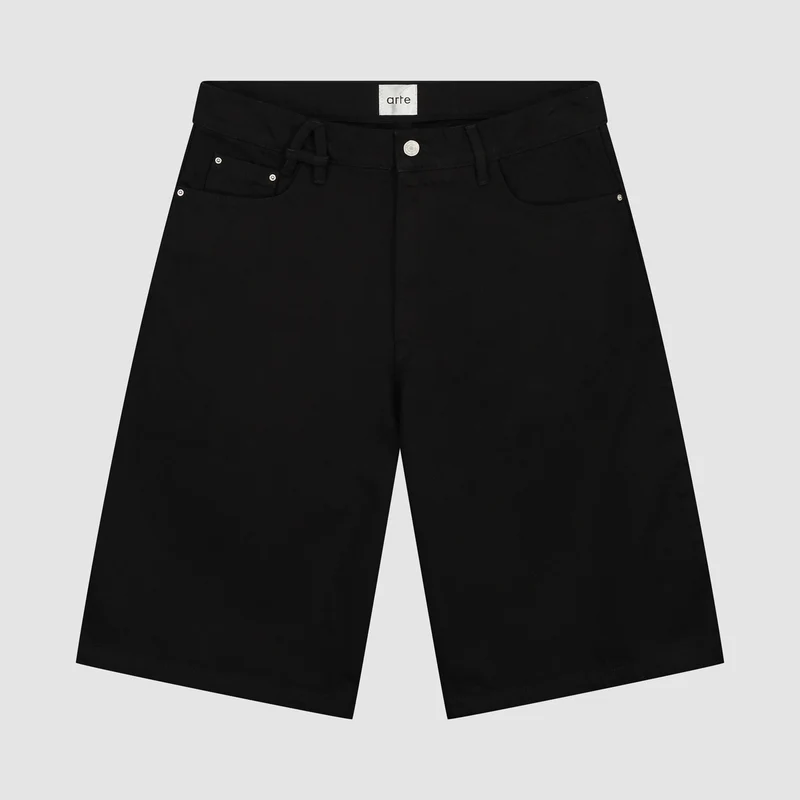 Short avec ceinture - Noir