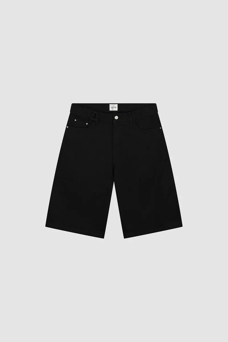 Short avec ceinture - Noir