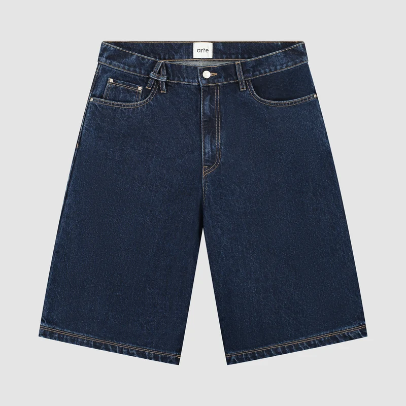 Short avec ceinture - Dark Wash