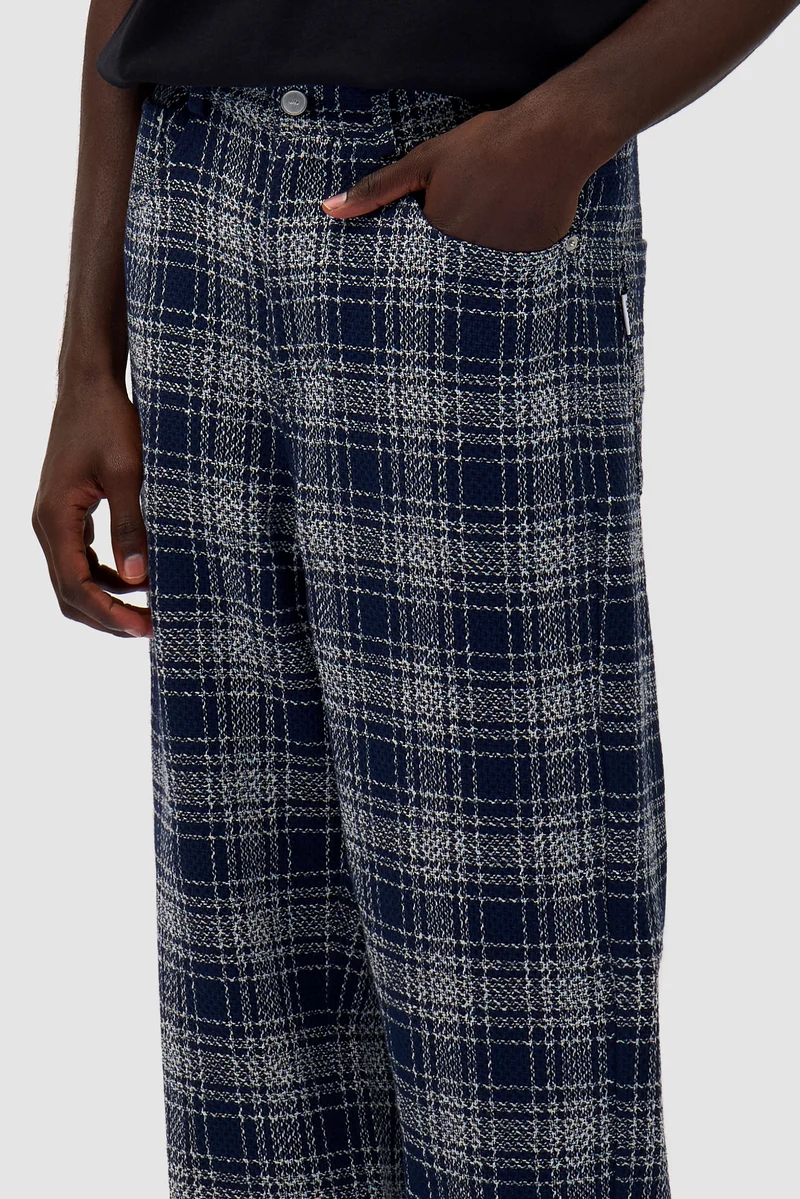 Pantalon en tissu carré - Plaid