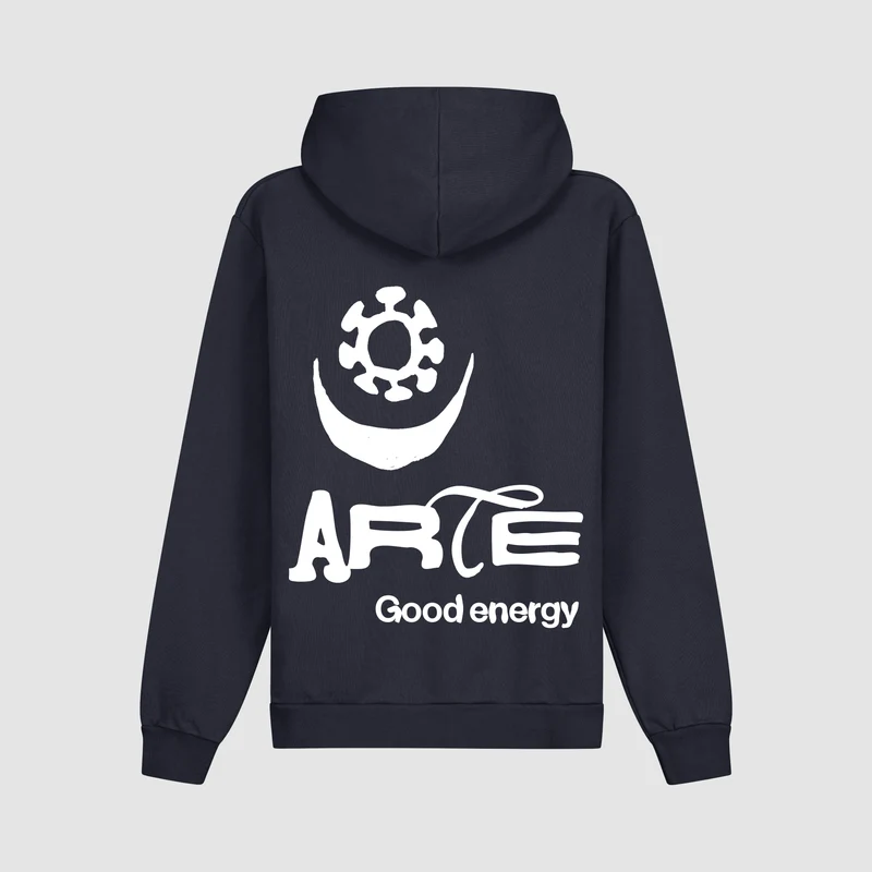 Back Sun & Moon Hoodie - Marine