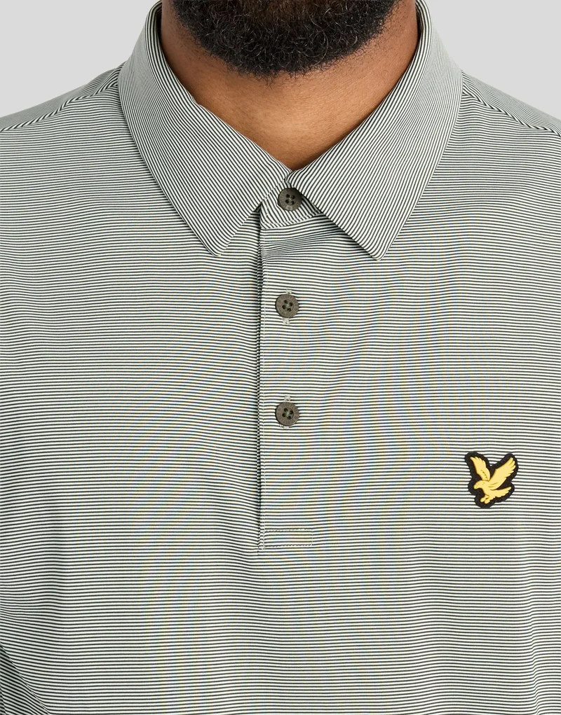 Microstripe Technical Polo Shirt