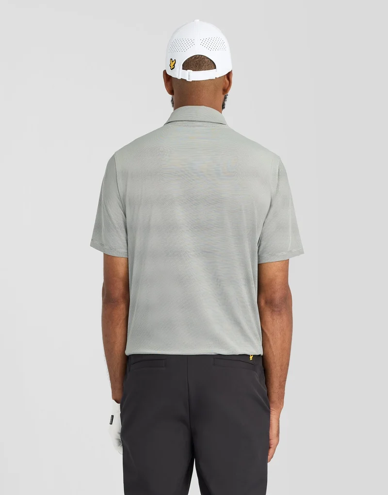 Microstripe Technical Polo Shirt