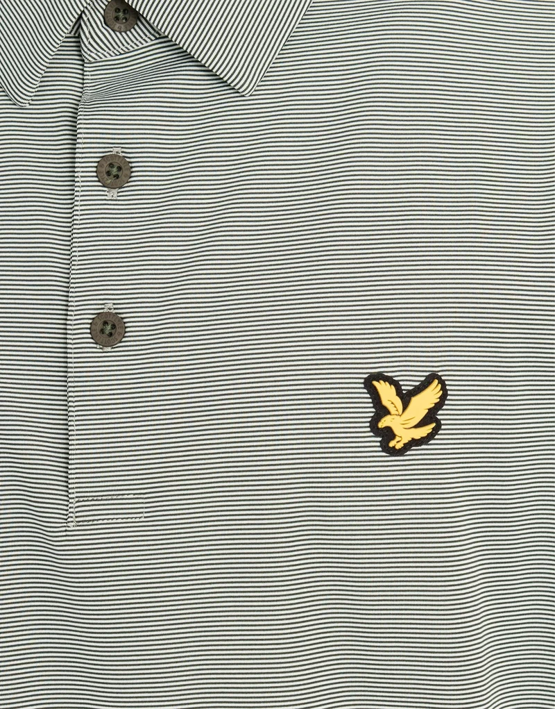 Microstripe Technical Polo Shirt