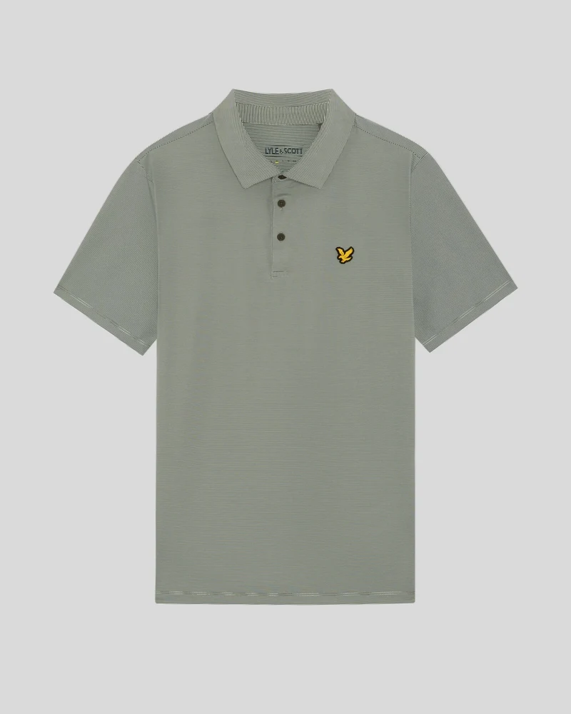 Microstripe Technical Polo Shirt