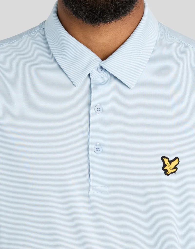 Microstripe Technical Polo Shirt