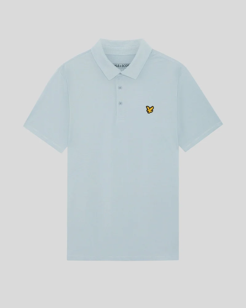 Microstripe Technical Polo Shirt