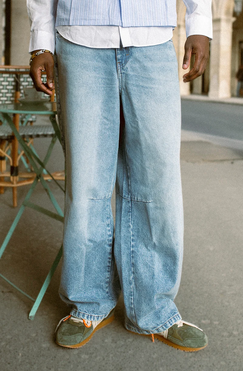 Pantalon Baggy Ballon Denim Blue