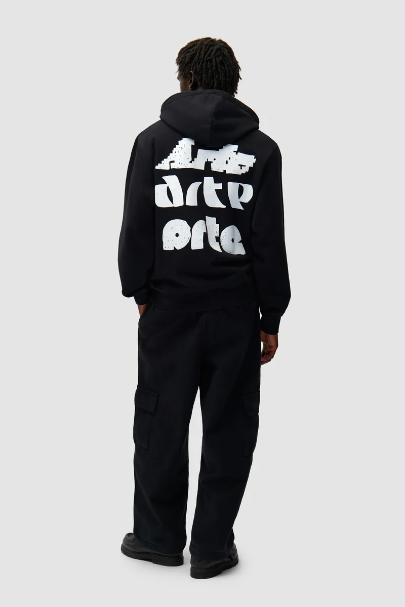 Sweat à capuche imprimé Multi Arte - Noir