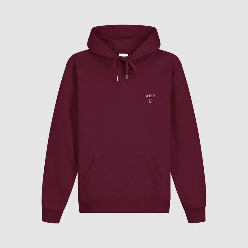 Arte Heart Hoodie - Bordeaux