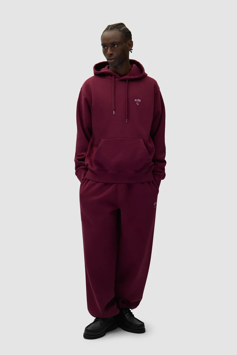 Arte Heart Hoodie - Bordeaux