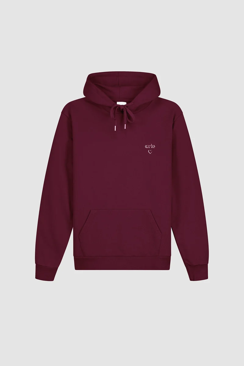 Arte Heart Hoodie - Bordeaux