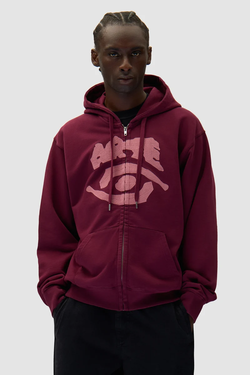 Sweat à capuche zippé Eye - Bordeaux