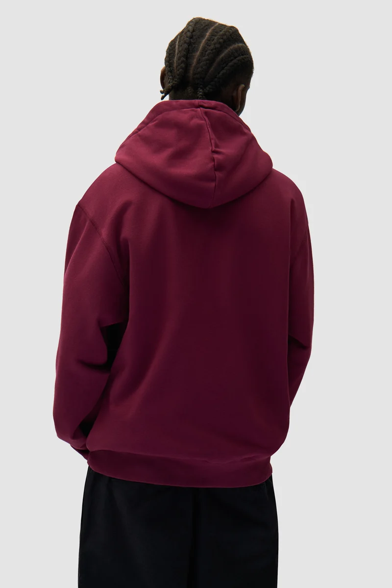 Sweat à capuche zippé Eye - Bordeaux