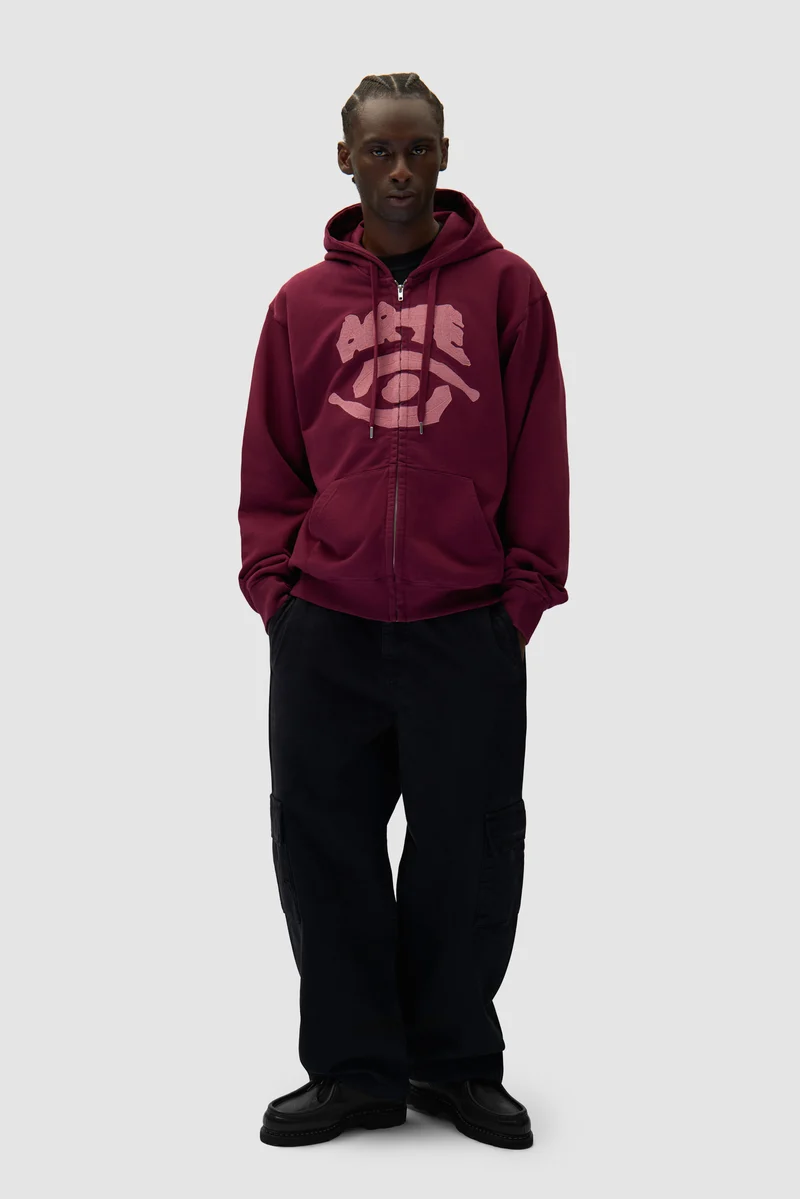 Sweat à capuche zippé Eye - Bordeaux