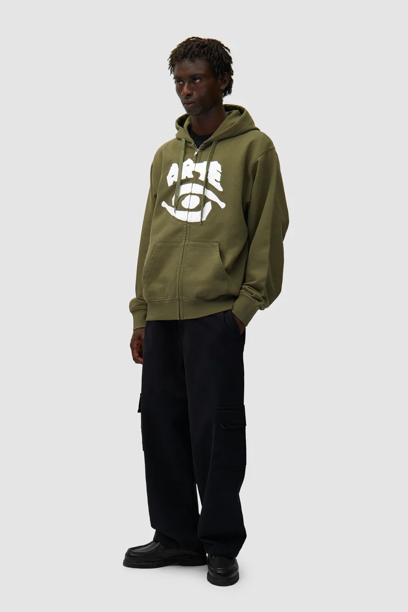 Sweat à capuche zippé Eye - Vert