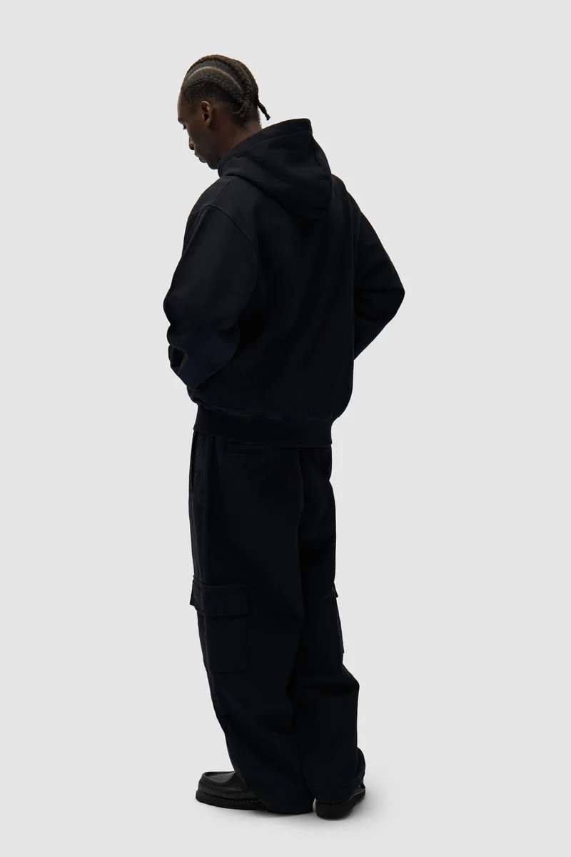 Sweat à capuche zippé Eye - Noir