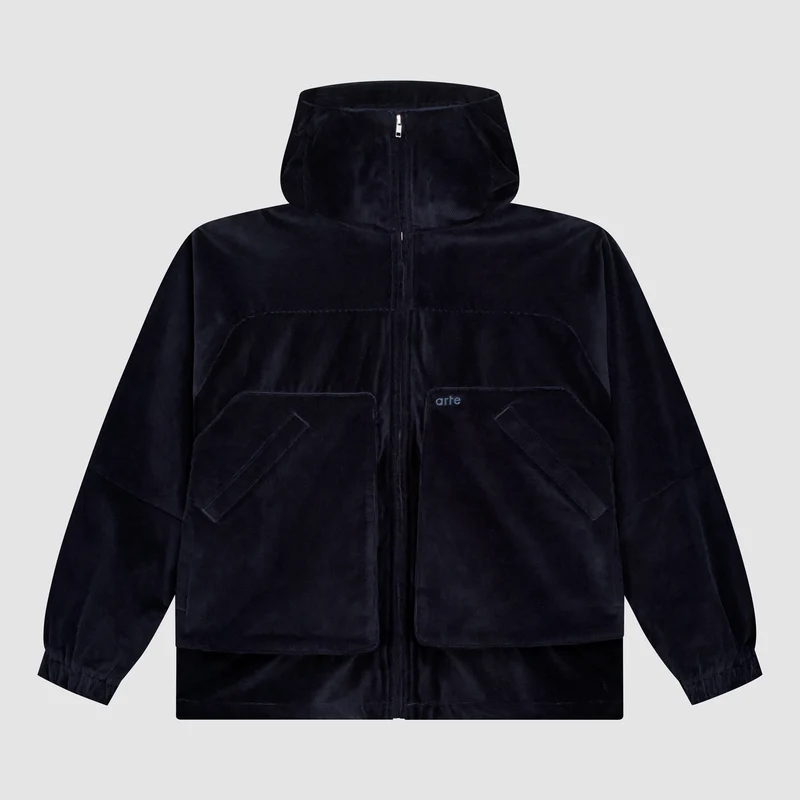 Veste technique en velours côtelé - Marine