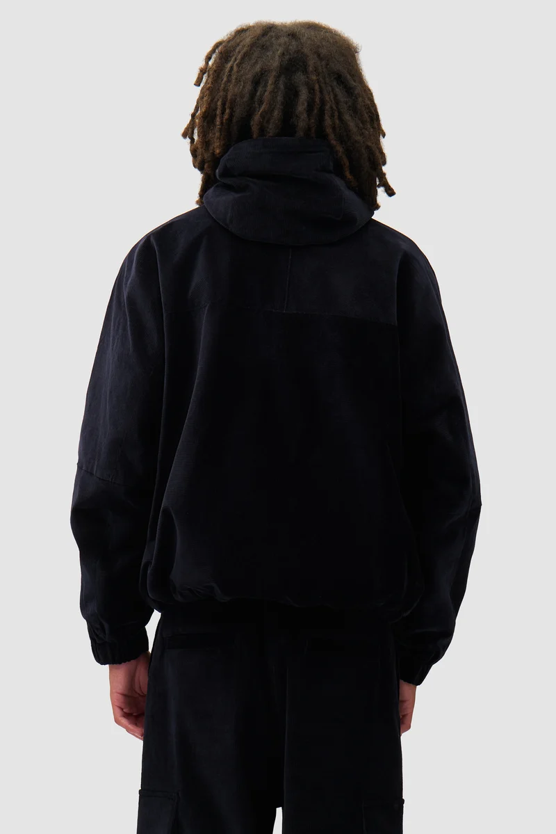 Veste technique en velours côtelé - Marine