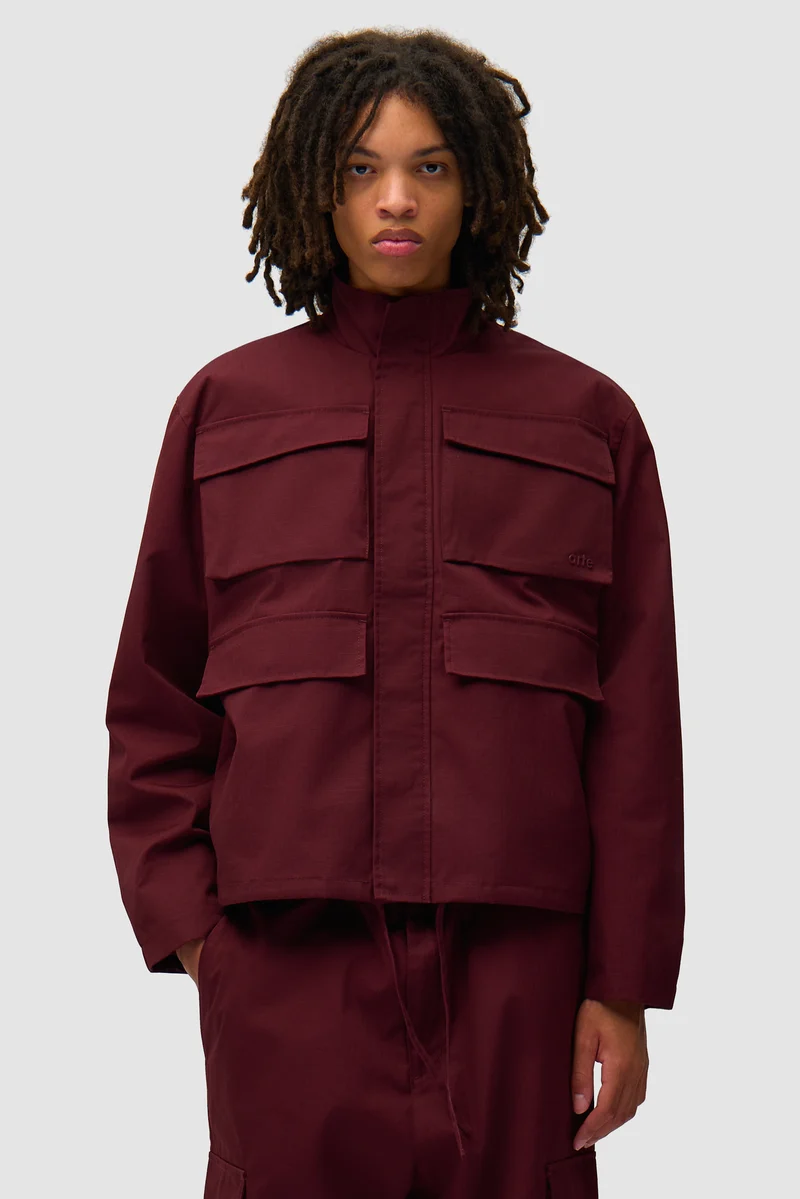 Veste Ripstop cirée - Bordeaux