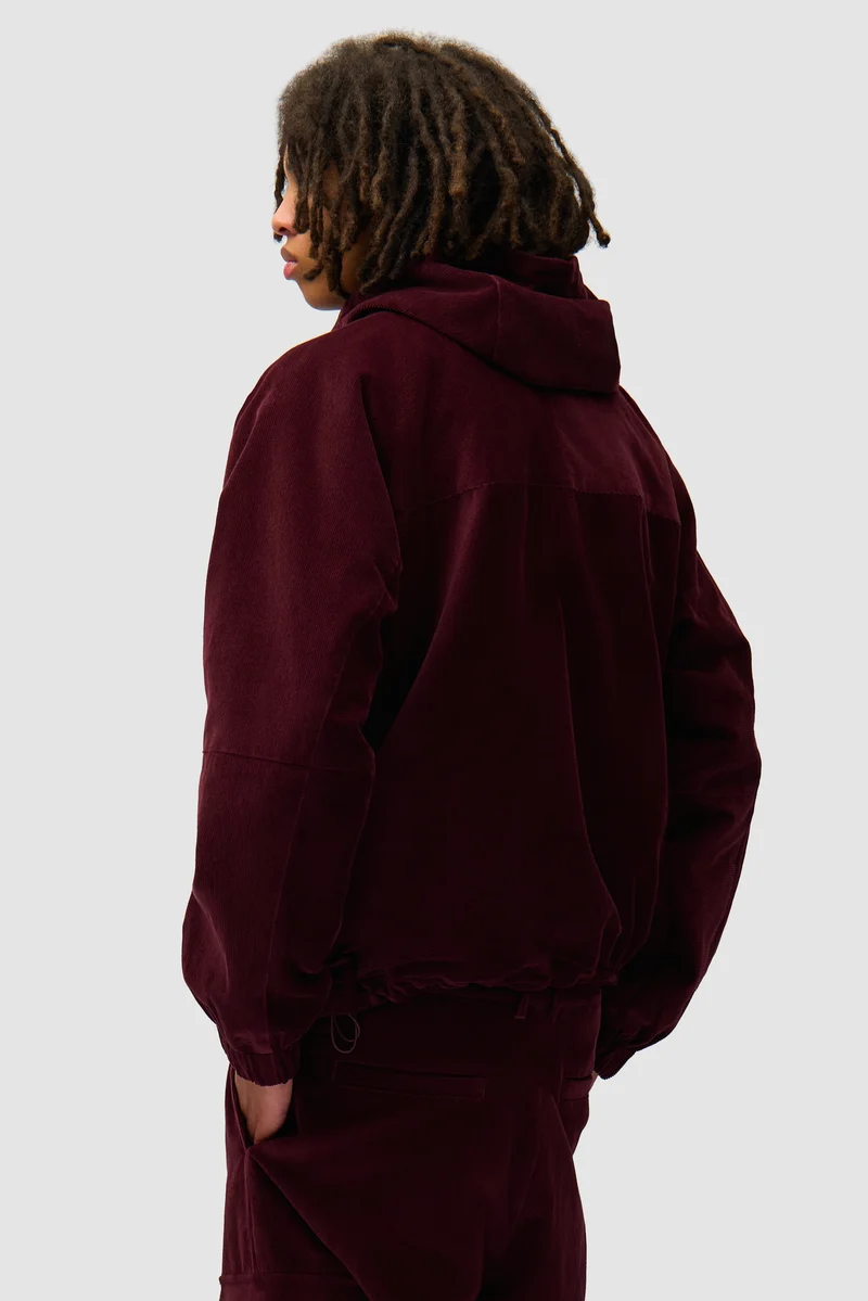 Veste technique en velours côtelé - Bordeaux