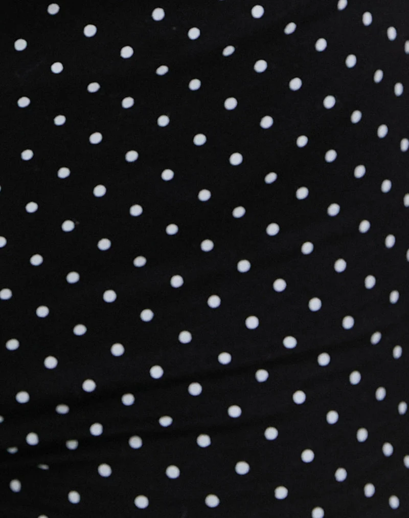 Short Eunia en micro-polka noir