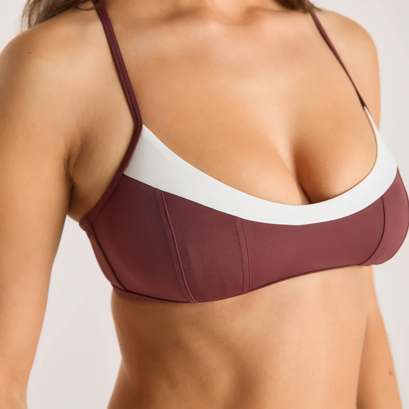 Haut de Bikini Monaco - Prune