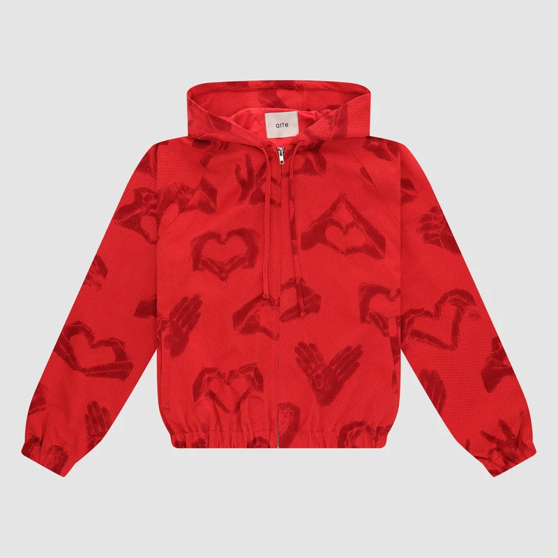 Veste imprimée Hands - Rouge