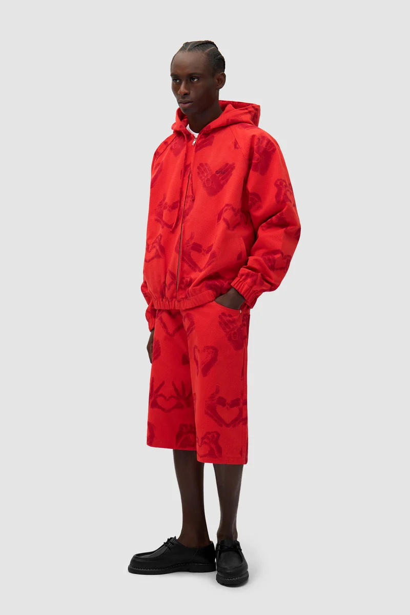 Veste imprimée Hands - Rouge